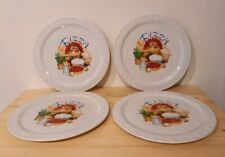 SET 4 PIATTI PIZZA decorati Ø 30 cm-adatti forno/microonde/lavastoviglie-vintage