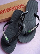 infradito havaianas logo Black