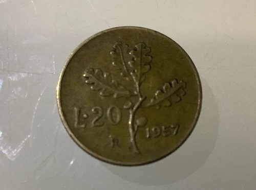 Italy lire 1957 circulated - italy,