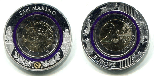 Euro san marino 2017 - euro, "santo