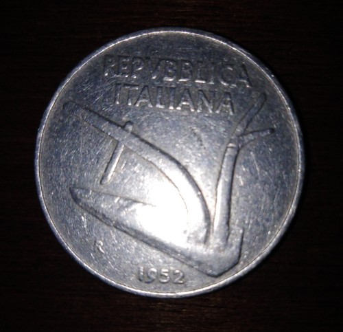 Moneta lire del 1952 della - moneta,