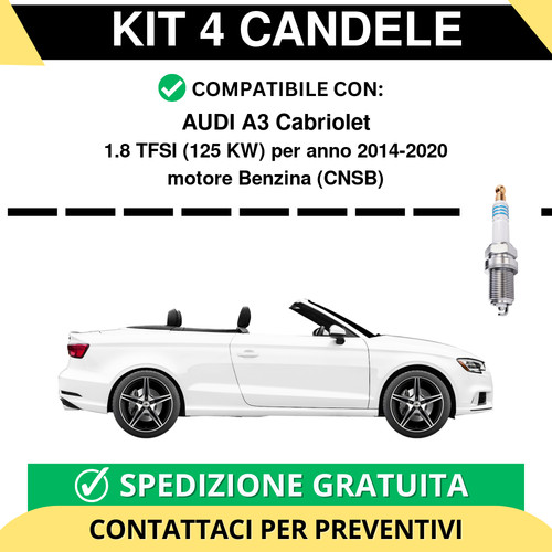 Kit candele per audi a3 - 4,