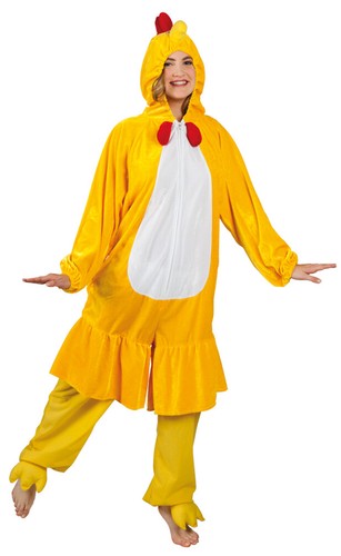 Costume pollo donna peluche