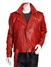 Giacca da moto in vera pelle