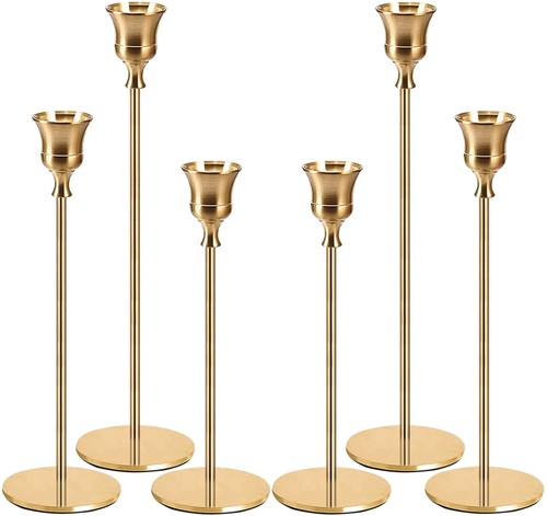 Candelabro set oro - set, 6