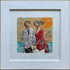 Opera incorniciata: Due ombre insieme Giampaolo Talani Opera SERIGRAFIA Numerata