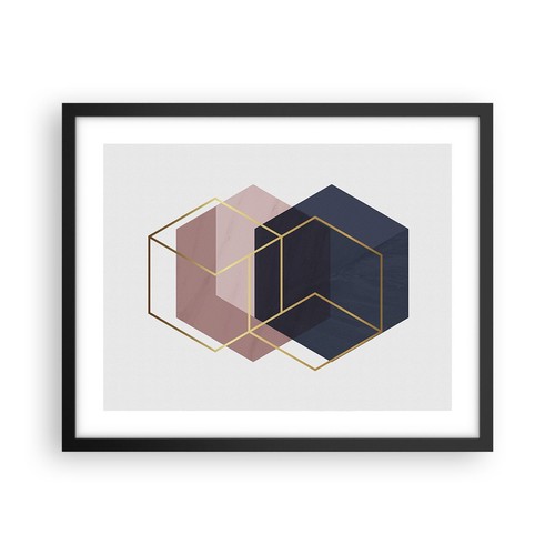 Poster 50x40cm esagoni moderni - esagoni,