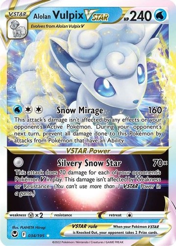Alolan vulpix vstar - -, 034/195