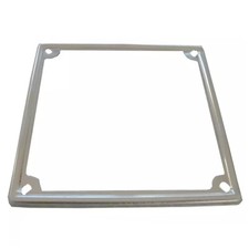 CORNICE TARGA IN METALLO CROMATA PER MOTO E SCOOTER 125 IN POI 170 x 170 mm