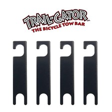 Lot de 4 plaquettes acier noir pour Barre tandem Trail Gator