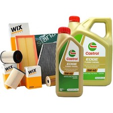 Kit tagliando olio motore CASTROL EDGE 5W40 5LT 4 FILTRI WIX VW GOLF 5 V 1.9 TDI