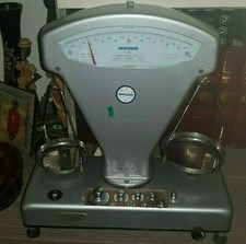 756-Antica bilancia di precisione Arno Spring da orafo vintage pesi ottone 