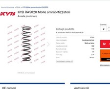 Molle Posteriori Alfa Romeo 166,lungh 43,2cm,diam. est 11cm,diametro.filo 1,1 cm
