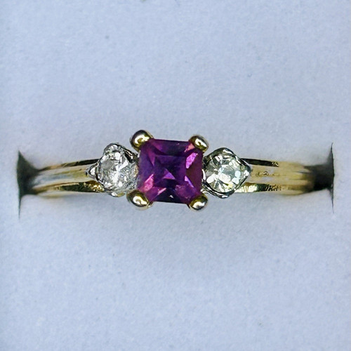 Anello solitario vintage - , 18
