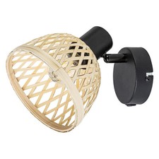 Lampadario in Rattan Nero 15W