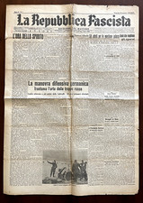 Due rari quotidiani del 1944. "La Repubblica fascista" e "Il Resto del Carlino"