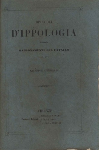 Opuscoli ippologia ovvero - d'ippologia,