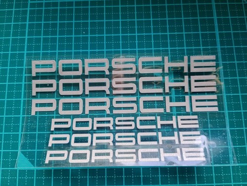 Adesivo porsche argento - argento, set