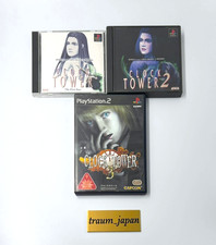 Clock Tower 1 2 3 3 set giochi PS1 PS2 PlayStation con manuale testato in Giappone