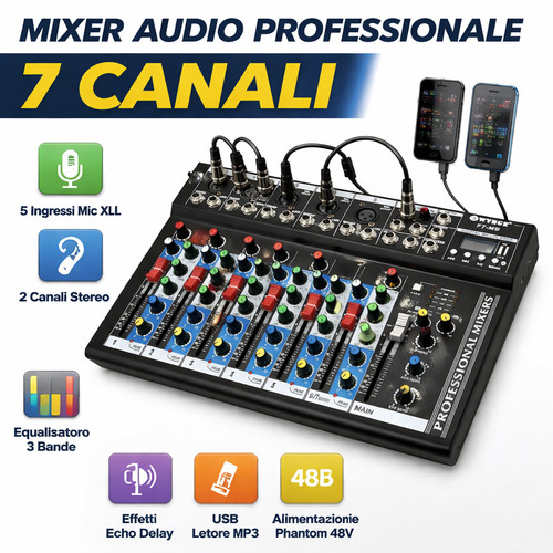 Mixer audio canali - mixer, 7
