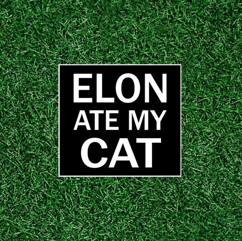 Elon ate cat adesivo - elon,