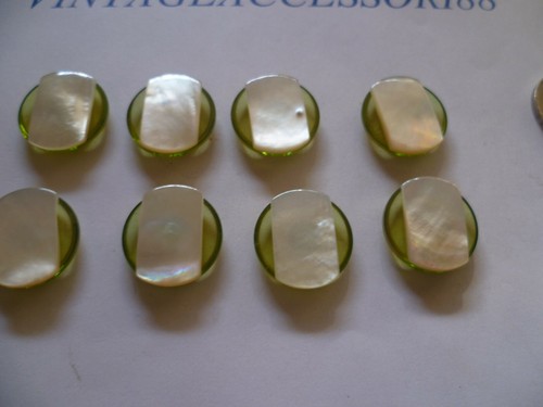 Bottone bianco verde 2 - pz,