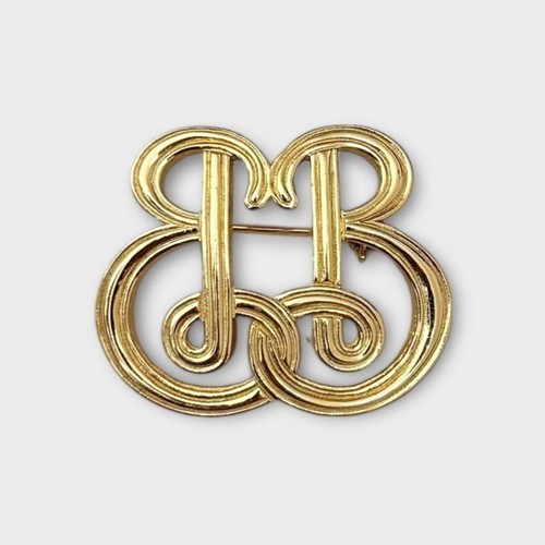 Spilla oro logo burberry - oro, 'bb'