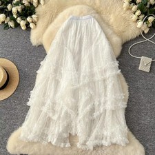 Gonna Tulle Bianca Lunga Cuori