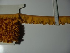 BORDO ORGANZA PLISSE ARANCIO 1 MT X 3,5CM ABBIGLIAMENTO PASSAMANERIA VINTAGE