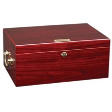 Humidor da scrivania Le Monde in ciliegio lucido per 100 sigari