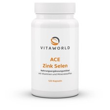 Vita World ACE Zinco+Selenio 120Caps Vegano con Vitamine A,C,E Produzione Farmacia