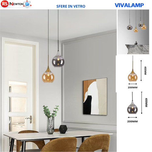 Lampadario sospensione sfera - lampadario,