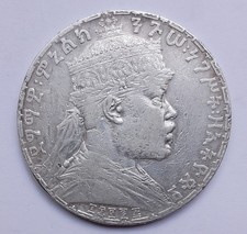 Moneta argento Etiopia Menelik ll - 1 Birr 1903 KM#19 vf