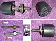 Kef C95 C75 104/2 104.2 Altoparlante Regolabile Piedino in Gomma Tappeto PIEDI A PUNTA