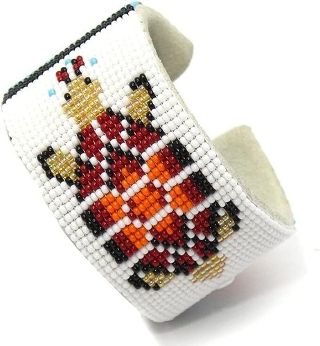 Bracciale pelle con perline - con,