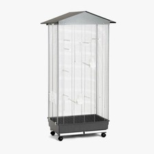 Voliera Uccelli e piccoli volatili Valeria 75x55x150h cm con ruote