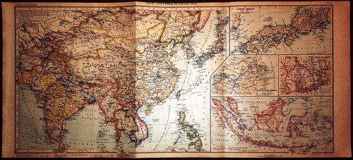 Carta geografica antica asia - carta,