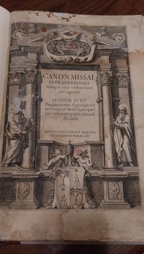Antico messale romano - , canon