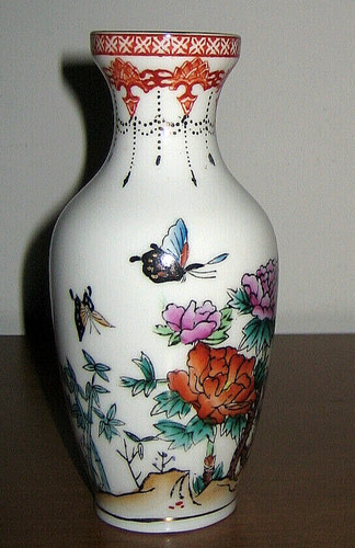 Vaso porcellana decorato - vaso,