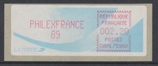 Francia Crouzet-ATM PHILEXFRANCE 89, colore rosso lilarot, valore 2,20 ** 