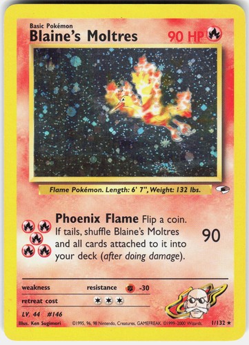 Pokemon blaine moltres 132 - blaine's, 1/132