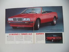 - RITAGLIO DI GIORNALE ANNO 1984 MASERATI BITURBO SPYDER