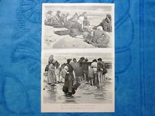 Illustrazione Italiana 1898 - Pesca con la sciabica nell'Adriatico