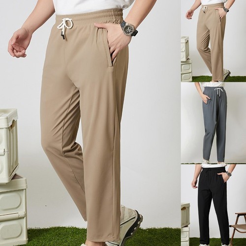 Pantaloni larghi seta ghiaccio