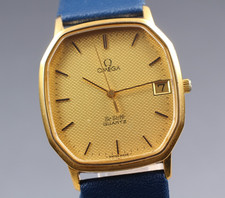 Orologio Vintage "N MINT" Omega DeVille 1332 Oro 31mm Ottagonale Uomo Qz...