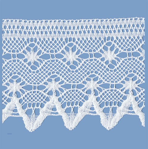 Merletto cotone 113 bianco - cotone, mm