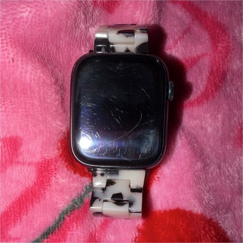 Black case smartwatch white - black,