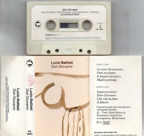 Lucio battisti musicassetta - lucio,