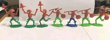 Lotto 7 Soldatini Indiani marca “ITALY” Smontabili e con Busto Roteante Alti 6cm