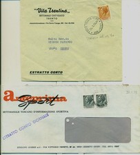 Buste estratti conto giornali affr. 6 e 10 L. (1970-1979).